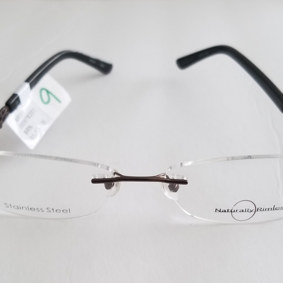 NEW NATURALLY RIMLESS NR 359 Gold 52-18-135 - Picture 16 of 16